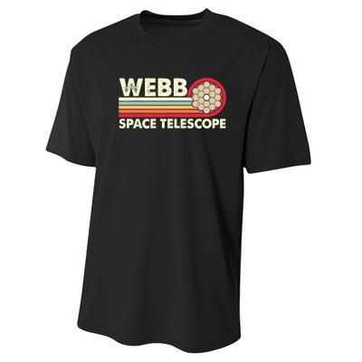 James Webb Space Telescope Retro JWST Webb Telescope Performance Sprint T-Shirt