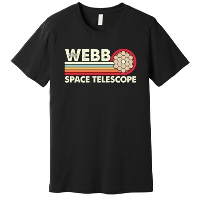 James Webb Space Telescope Retro JWST Webb Telescope Premium T-Shirt