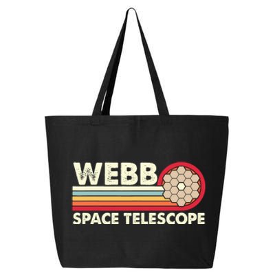 James Webb Space Telescope Retro JWST Webb Telescope 25L Jumbo Tote