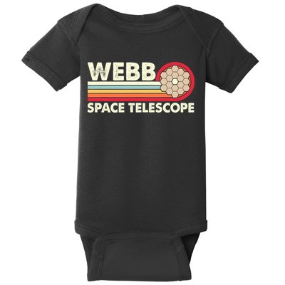 James Webb Space Telescope Retro JWST Webb Telescope Baby Bodysuit