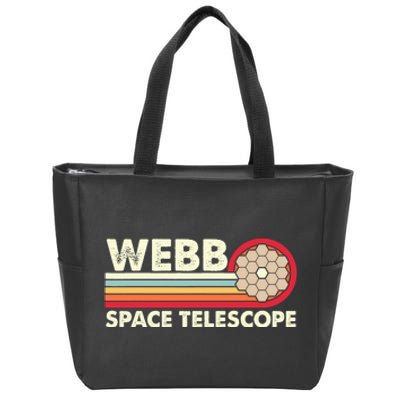 James Webb Space Telescope Retro JWST Webb Telescope Zip Tote Bag