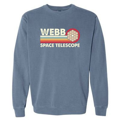 James Webb Space Telescope Retro JWST Webb Telescope Garment-Dyed Sweatshirt