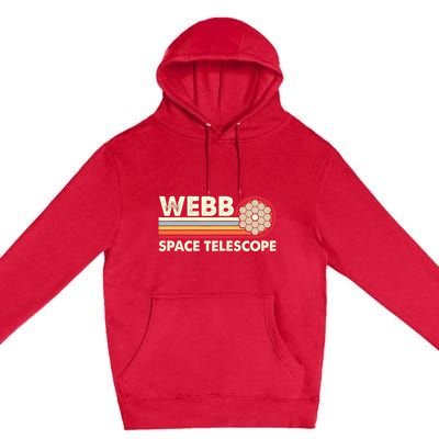 James Webb Space Telescope Retro JWST Webb Telescope Premium Pullover Hoodie