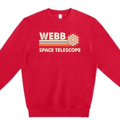 James Webb Space Telescope Retro JWST Webb Telescope Premium Crewneck Sweatshirt