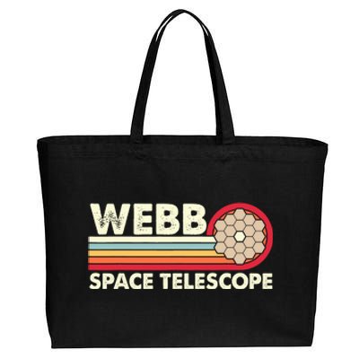 James Webb Space Telescope Retro JWST Webb Telescope Cotton Canvas Jumbo Tote