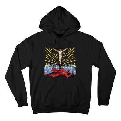 Jesus Wrestling Satan Hoodie