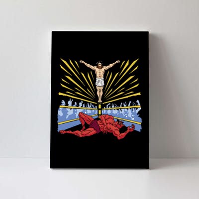 Jesus Wrestling Satan Canvas