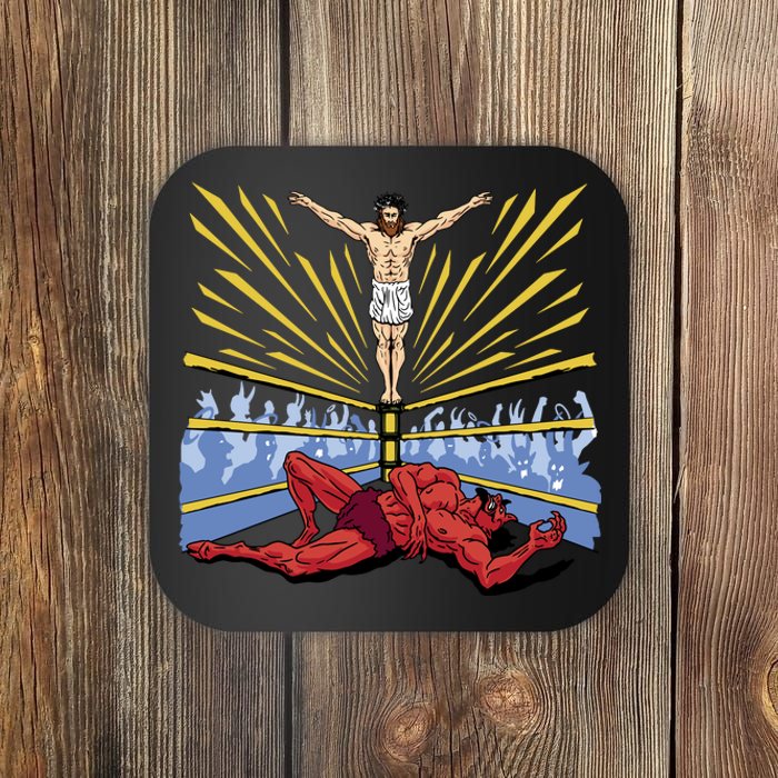 Jesus Wrestling Satan Coaster