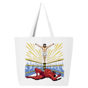 Jesus Wrestling Satan 25L Jumbo Tote