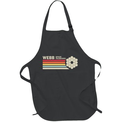 James Webb Space Telescope Retro Jwst Webb Telescope Full-Length Apron With Pockets