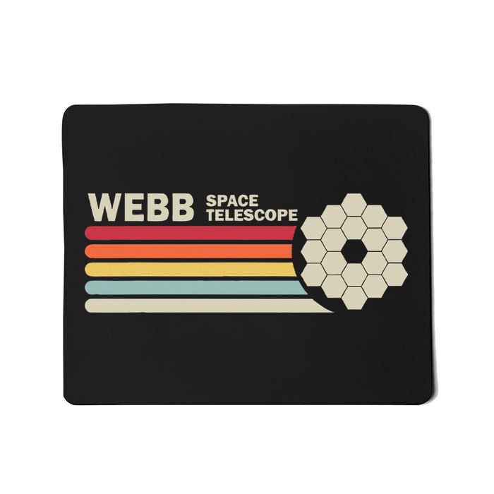 James Webb Space Telescope Retro Jwst Webb Telescope Mousepad