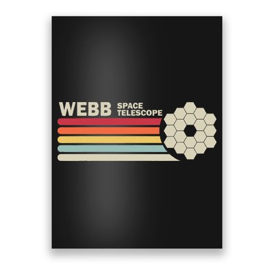 James Webb Space Telescope Retro Jwst Webb Telescope Poster