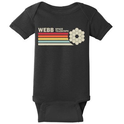 James Webb Space Telescope Retro Jwst Webb Telescope Baby Bodysuit