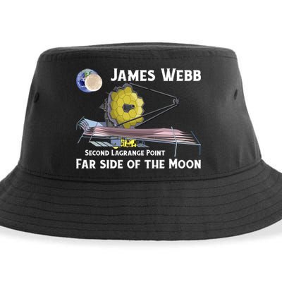 James Webb Space Telescope Moon Earth Second Lagrange Point Gift Sustainable Bucket Hat