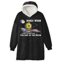 James Webb Space Telescope Moon Earth Second Lagrange Point Gift Hooded Wearable Blanket