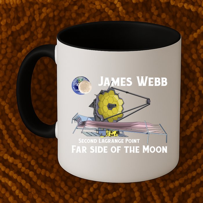 James Webb Space Telescope Moon Earth Second Lagrange Point Gift Mug