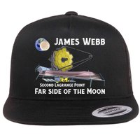 James Webb Space Telescope Moon Earth Second Lagrange Point Gift Flat Bill Trucker Hat