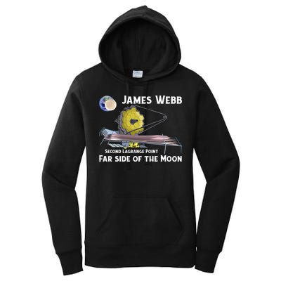 James Webb Space Telescope Moon Earth Second Lagrange Point Gift Women's Pullover Hoodie