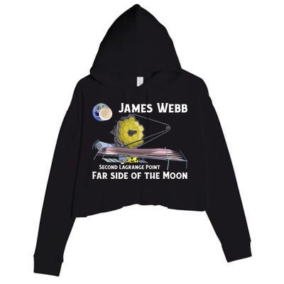 James Webb Space Telescope Moon Earth Second Lagrange Point Gift Crop Fleece Hoodie
