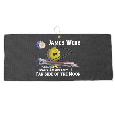 James Webb Space Telescope Moon Earth Second Lagrange Point Gift Large Microfiber Waffle Golf Towel