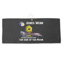 James Webb Space Telescope Moon Earth Second Lagrange Point Gift Large Microfiber Waffle Golf Towel