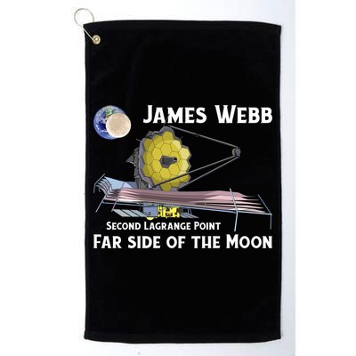 James Webb Space Telescope Moon Earth Second Lagrange Point Gift Golf Towel