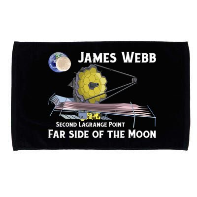James Webb Space Telescope Moon Earth Second Lagrange Point Gift Microfiber Hand Towel