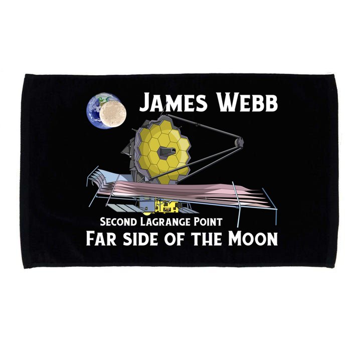 James Webb Space Telescope Moon Earth Second Lagrange Point Gift Microfiber Hand Towel