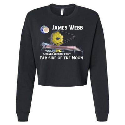James Webb Space Telescope Moon Earth Second Lagrange Point Gift Cropped Pullover Crew