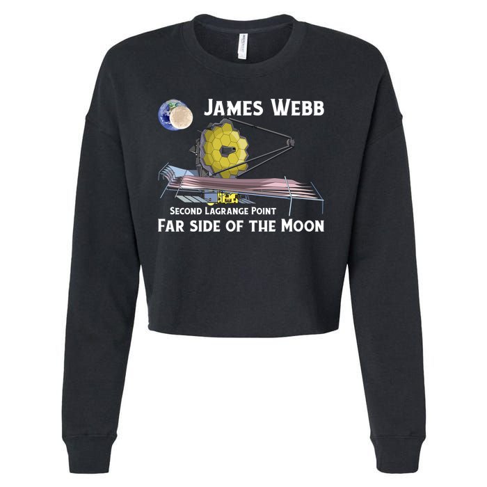 James Webb Space Telescope Moon Earth Second Lagrange Point Gift Cropped Pullover Crew