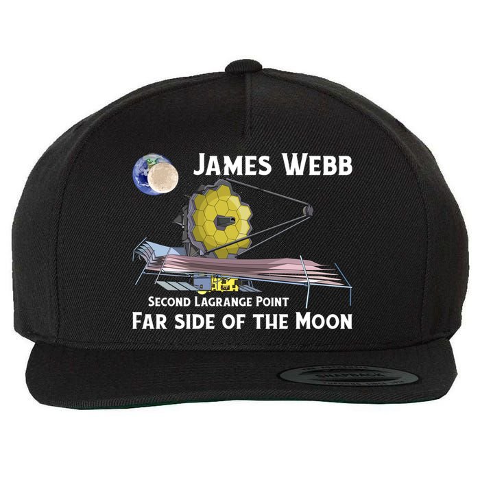 James Webb Space Telescope Moon Earth Second Lagrange Point Gift Wool Snapback Cap