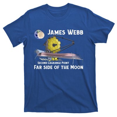 James Webb Space Telescope Moon Earth Second Lagrange Point Gift T-Shirt