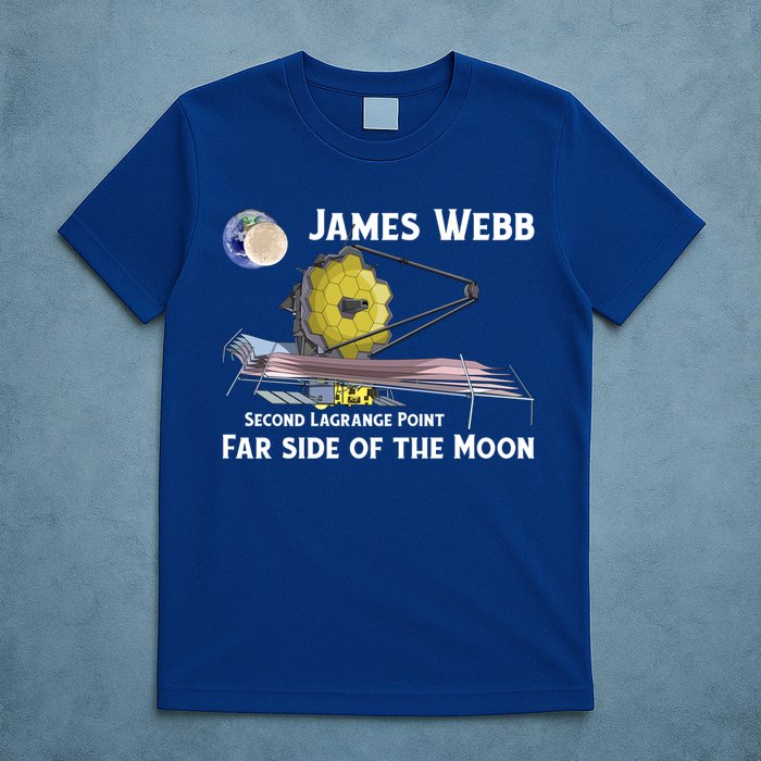 James Webb Space Telescope Moon Earth Second Lagrange Point Gift T-Shirt