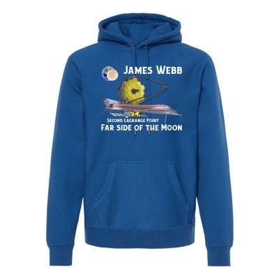 James Webb Space Telescope Moon Earth Second Lagrange Point Gift Premium Hoodie