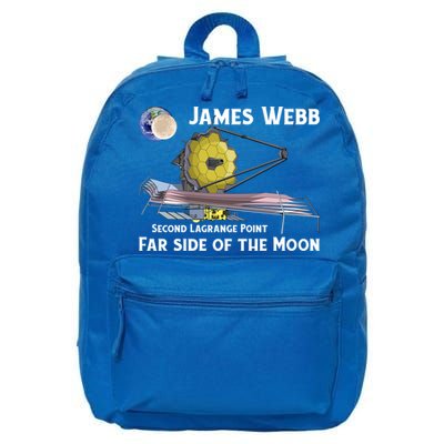 James Webb Space Telescope Moon Earth Second Lagrange Point Gift 16 in Basic Backpack