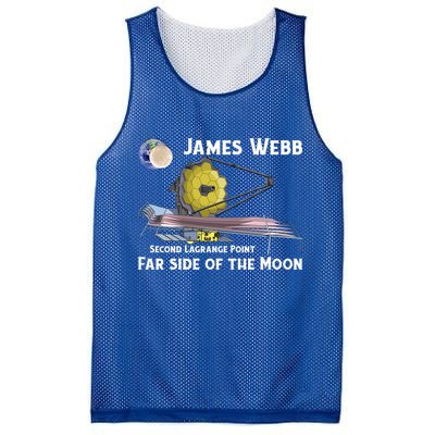 James Webb Space Telescope Moon Earth Second Lagrange Point Gift Mesh Reversible Basketball Jersey Tank