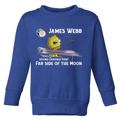 James Webb Space Telescope Moon Earth Second Lagrange Point Gift Toddler Sweatshirt