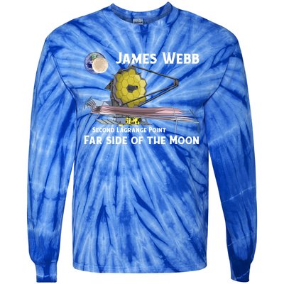 James Webb Space Telescope Moon Earth Second Lagrange Point Gift Tie-Dye Long Sleeve Shirt