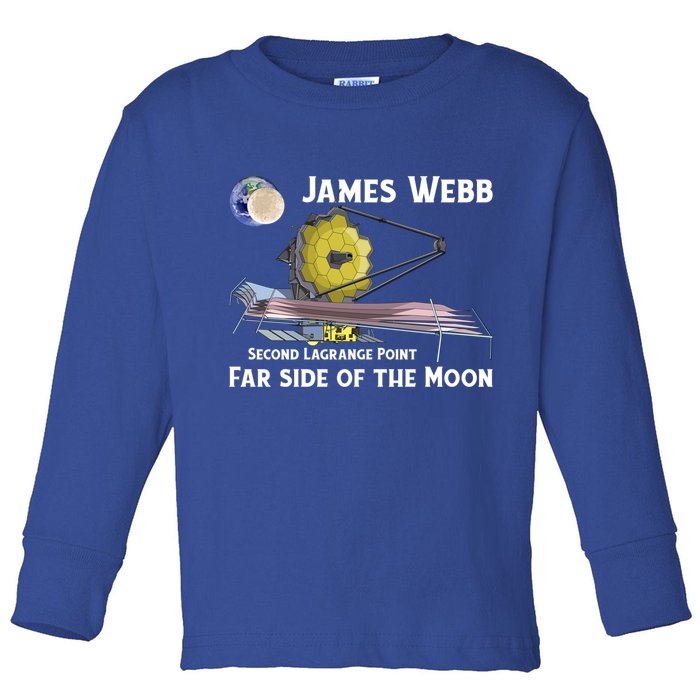 James Webb Space Telescope Moon Earth Second Lagrange Point Gift Toddler Long Sleeve Shirt