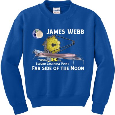 James Webb Space Telescope Moon Earth Second Lagrange Point Gift Kids Sweatshirt