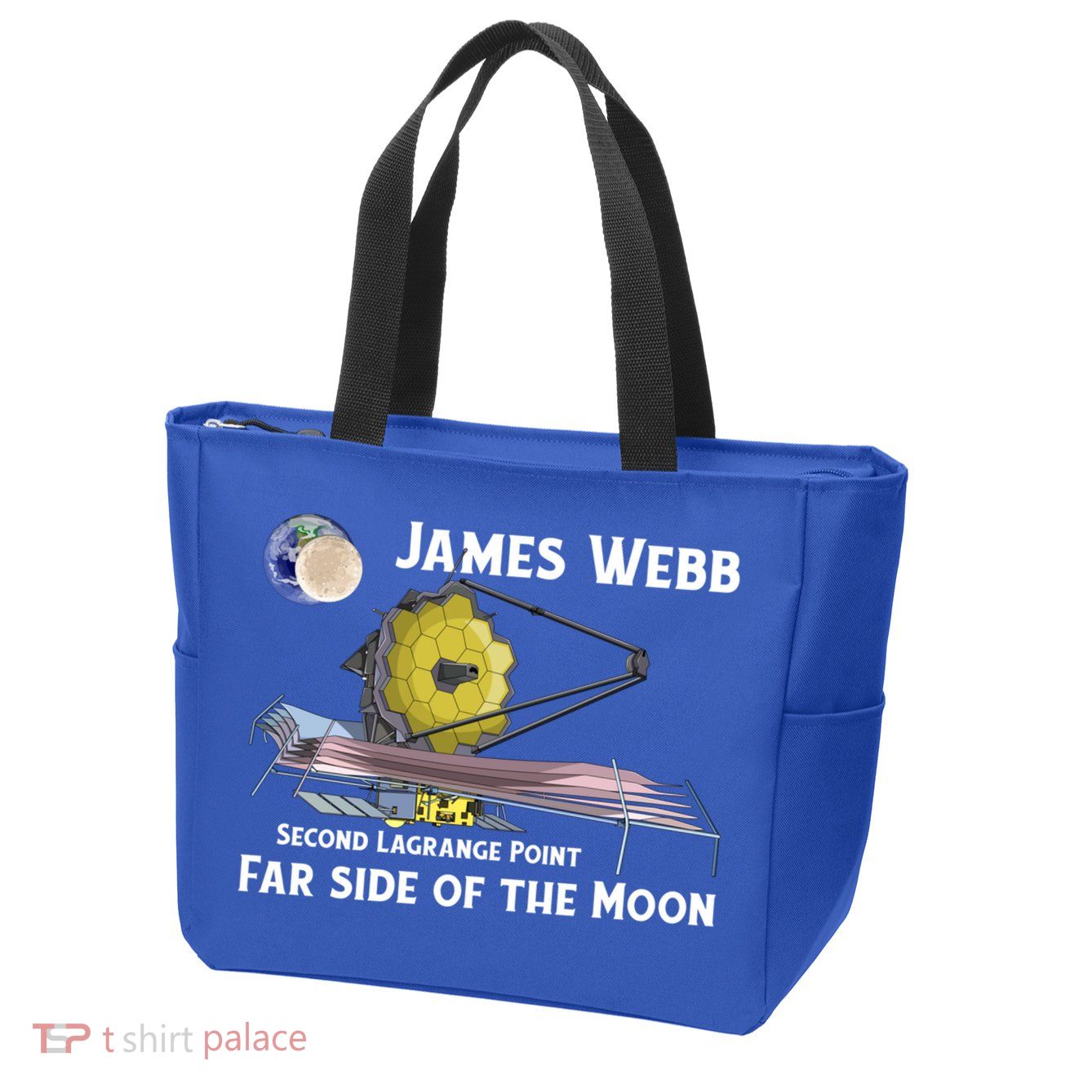 James Webb Space Telescope Moon Earth Second Lagrange Point Gift Zip Tote Bag