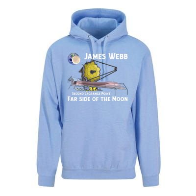 James Webb Space Telescope Moon Earth Second Lagrange Point Gift Unisex Surf Hoodie