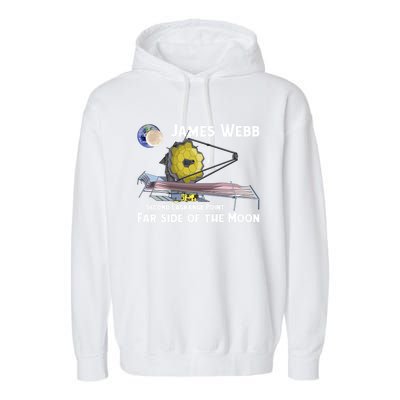 James Webb Space Telescope Moon Earth Second Lagrange Point Gift Garment-Dyed Fleece Hoodie