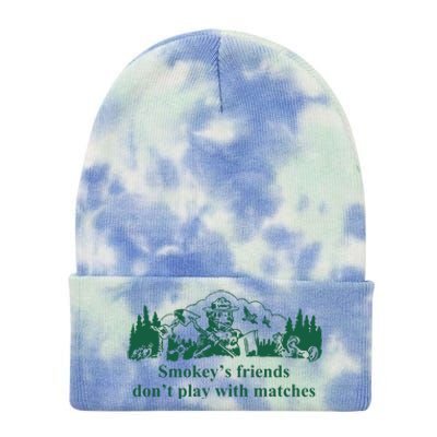 JohnB Wear Smokeys Friends Dont Play With Matches Tie Dye 12in Knit Beanie