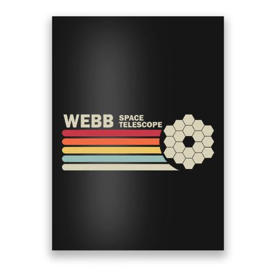 James Webb Space Telescope Retro Jwst Webb Telescope Poster