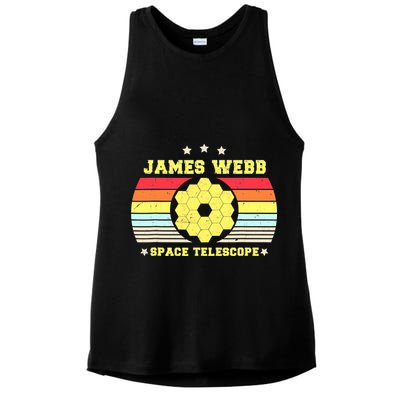 James Webb Space Telescope Retro JWST Vintage Webb Telescope Ladies PosiCharge Tri-Blend Wicking Tank