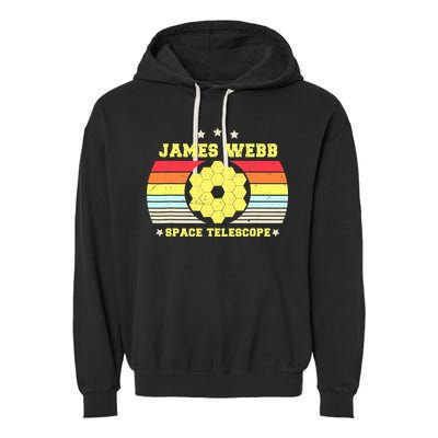 James Webb Space Telescope Retro JWST Vintage Webb Telescope Garment-Dyed Fleece Hoodie