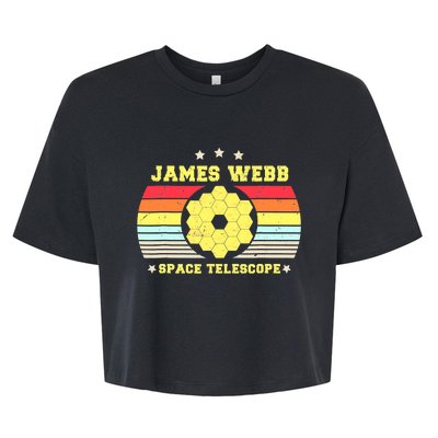 James Webb Space Telescope Retro JWST Vintage Webb Telescope Bella+Canvas Jersey Crop Tee