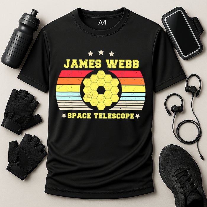 James Webb Space Telescope Retro JWST Vintage Webb Telescope Performance Shirt