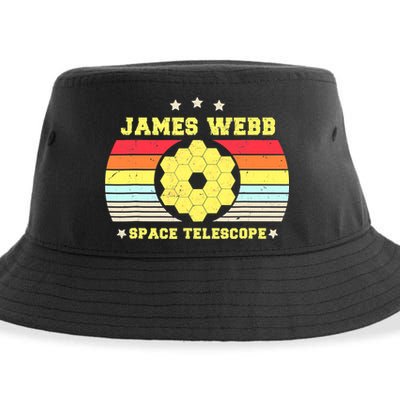 James Webb Space Telescope Retro JWST Vintage Webb Telescope Sustainable Bucket Hat